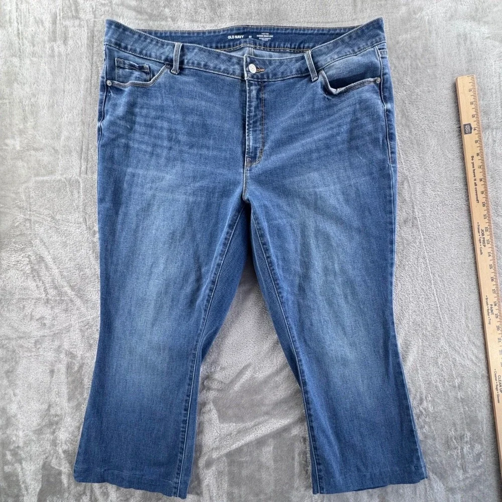 Old Navy Bootcut Jeans Womens 22 Blue High Rise Stretch Y2K‎ Denim Kicker Fit